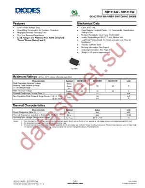 SD101BW-7-F datasheet  